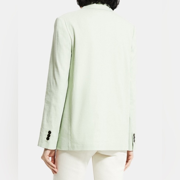 Theory Patch-Pocket Blazer in Stretch Linen in Mint Size 8 - Picture 2 of 15